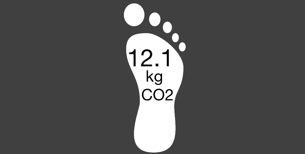 Label with amount of CO2